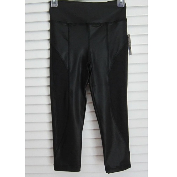 NWT Hard Tail Forever Liquid Back Copa Capris High Waist Black sz S - Picture 1 of 2